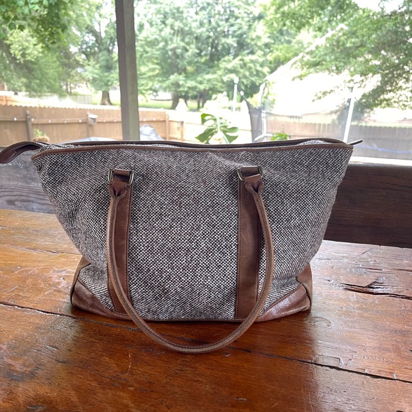 L.L. Bean Bags Ll Bean Large Tweed Leather Town And Field Tote Poshmark